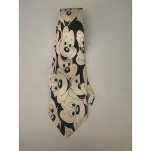 Vintage Disney Mickey‎ Unlimited Balancine Necktie Tie Black White Mickey Mouse
